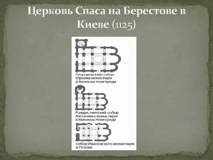 Церковь Спаса на Берестове в Киеве (1125) 