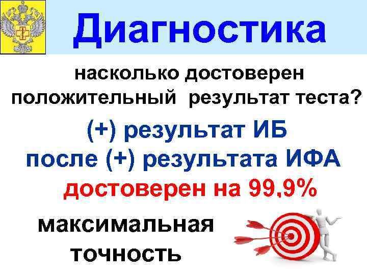 Диагностика насколько достоверен положительный результат теста? (+) результат ИБ после (+) результата ИФА достоверен