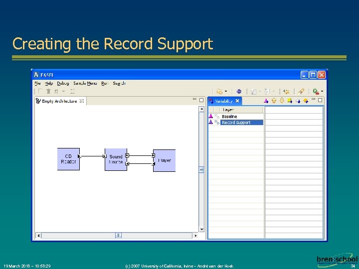 Creating the Record Support 19 March 2018 – 10: 58: 29 (c) 2007 University