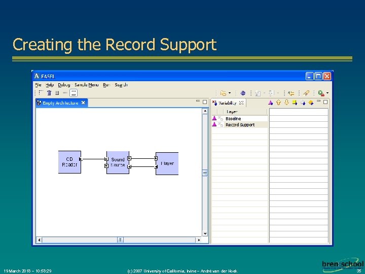 Creating the Record Support 19 March 2018 – 10: 58: 29 (c) 2007 University