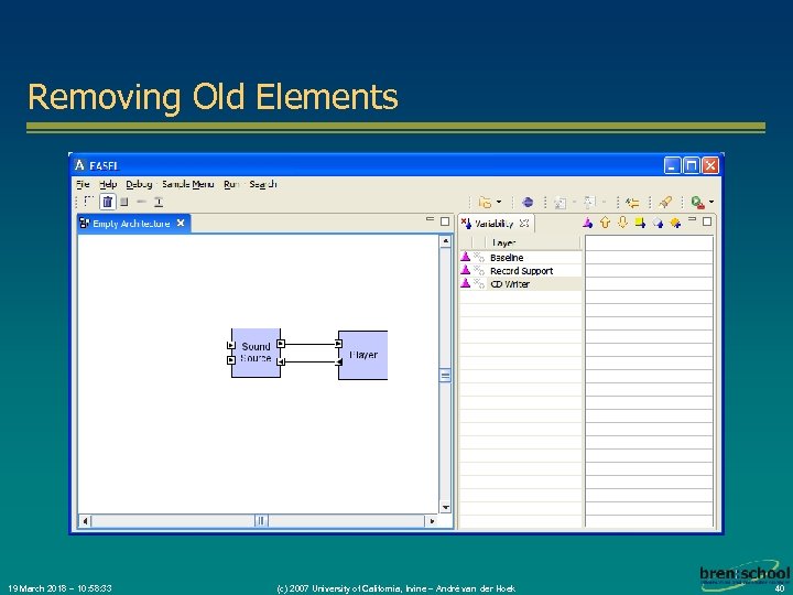 Removing Old Elements 19 March 2018 – 10: 58: 33 (c) 2007 University of