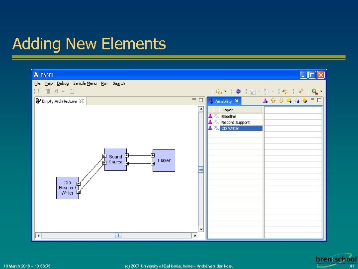 Adding New Elements 19 March 2018 – 10: 58: 33 (c) 2007 University of