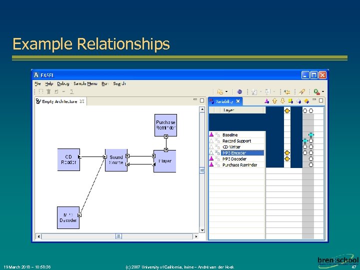 Example Relationships 19 March 2018 – 10: 58: 36 (c) 2007 University of California,