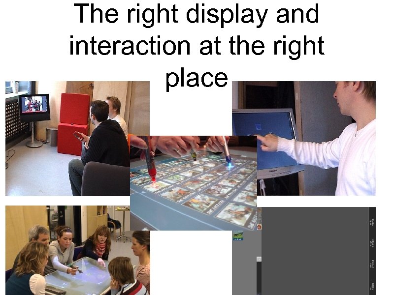 The right display and interaction at the right place 