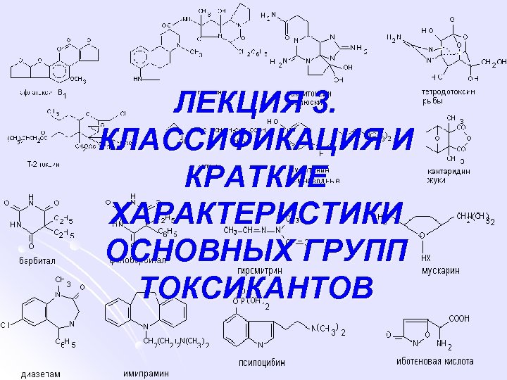 ЛЕКЦИЯ 3. КЛАССИФИКАЦИЯ И КРАТКИЕ ХАРАКТЕРИСТИКИ ОСНОВНЫХ ГРУПП ТОКСИКАНТОВ 