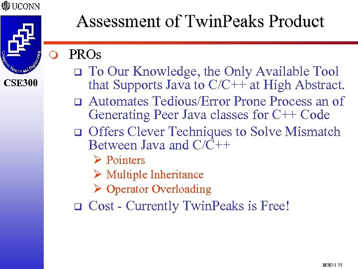Assessment of Twin. Peaks Product CSE 298 CSE 300 m CSE 300 PROs q