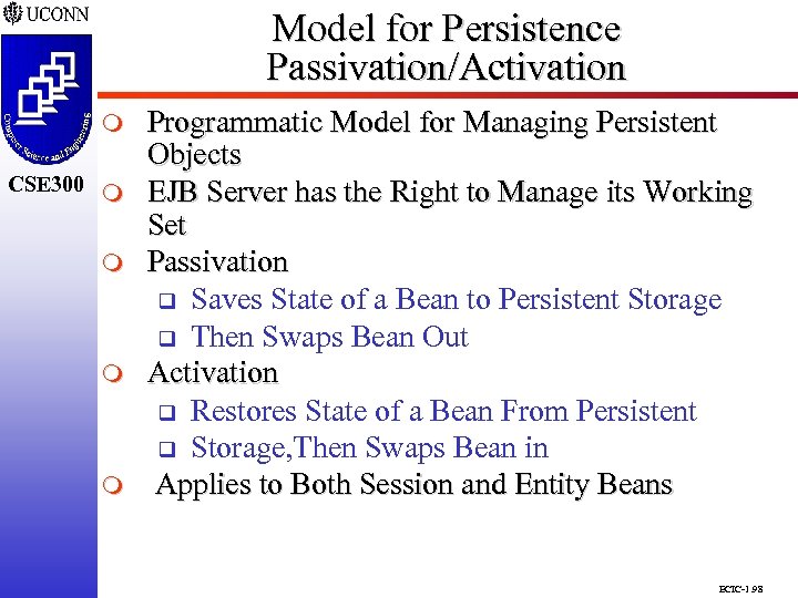 Model for Persistence Passivation/Activation CSE 298 CSE 300 m m m m Programmatic Model