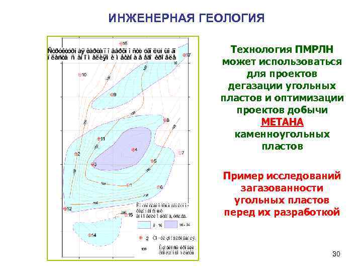 ИНЖЕНЕРНАЯ ГЕОЛОГИЯ Технология ПМРЛН может использоваться для проектов дегазации угольных пластов и оптимизации проектов