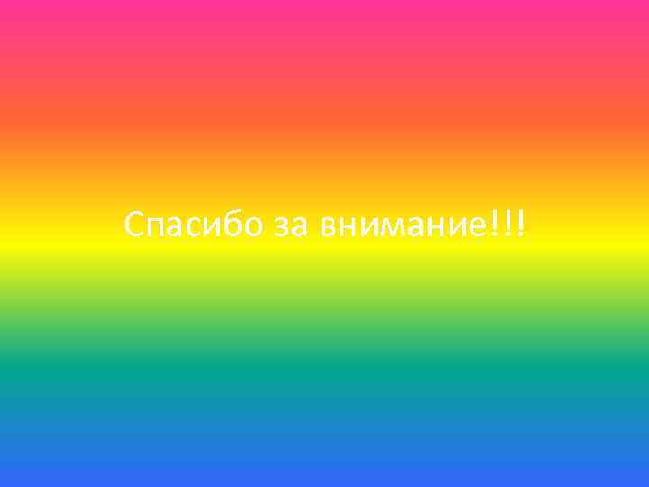 Спасибо за внимание!!! 