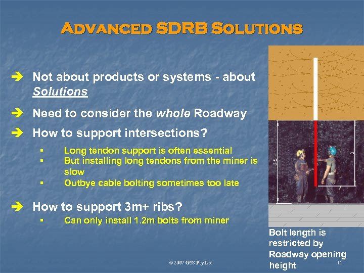 Advanced SDRB Solutions è Not about products or systems - about Solutions è Need