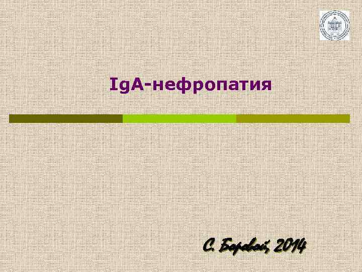 Ig. A-нефропатия С. Боровой, 2014 