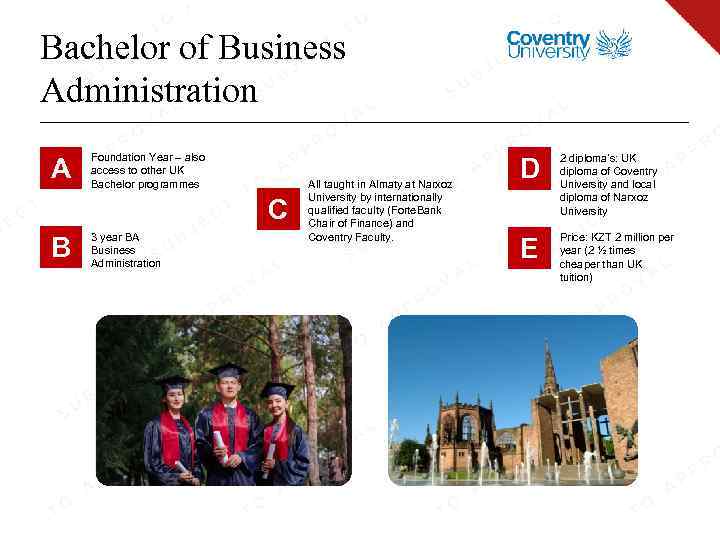 Bachelor of Business Administration A Foundation Year – also access to other UK Bachelor