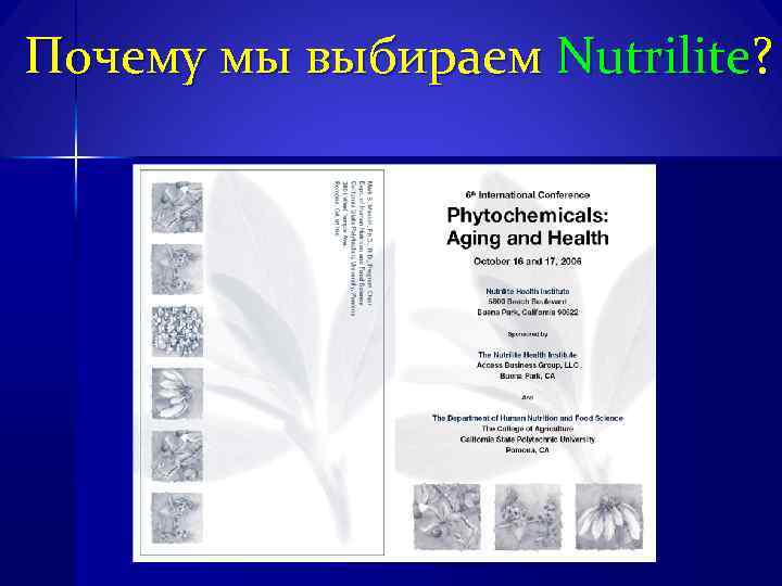 Почему мы выбираем Nutrilite? 