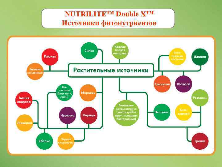 NUTRILITETM Double ХTM Источники фитонутриентов 