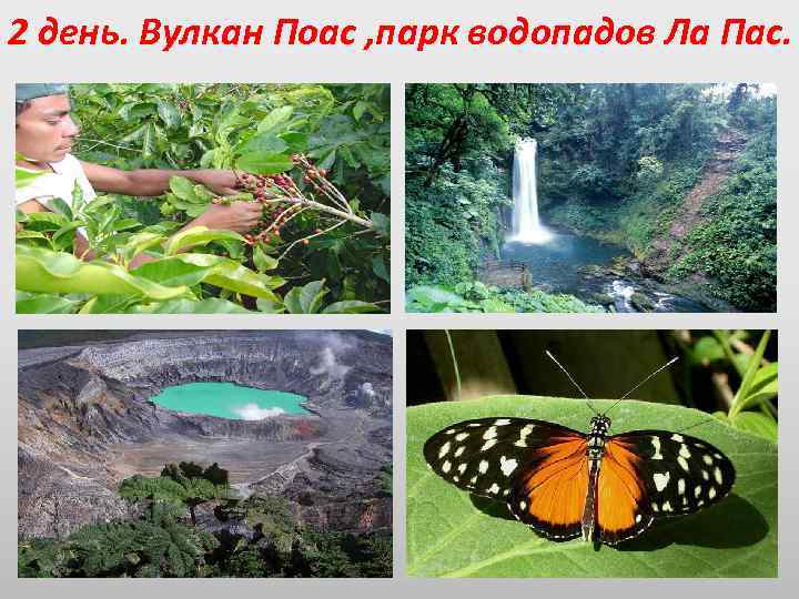 2 день. Вулкан Поас , парк водопадов Ла Пас. 