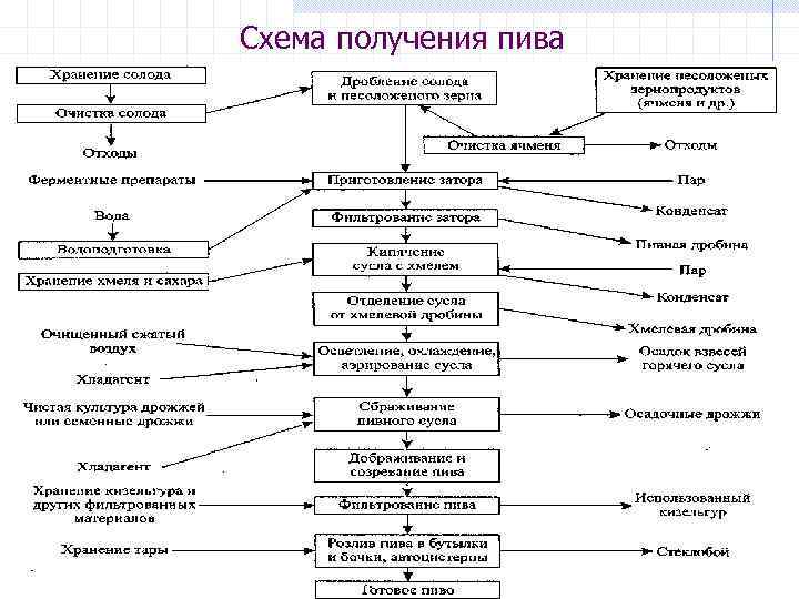 Схема получения пива 