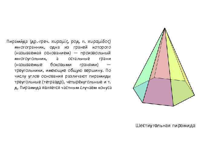 Фигура являющаяся боковой гранью пирамиды. Творческая работа пирамиды. Пирамида является частным случаем конуса.. Многогранник одна из граней. 15. Пирамида многогранник одна грань.