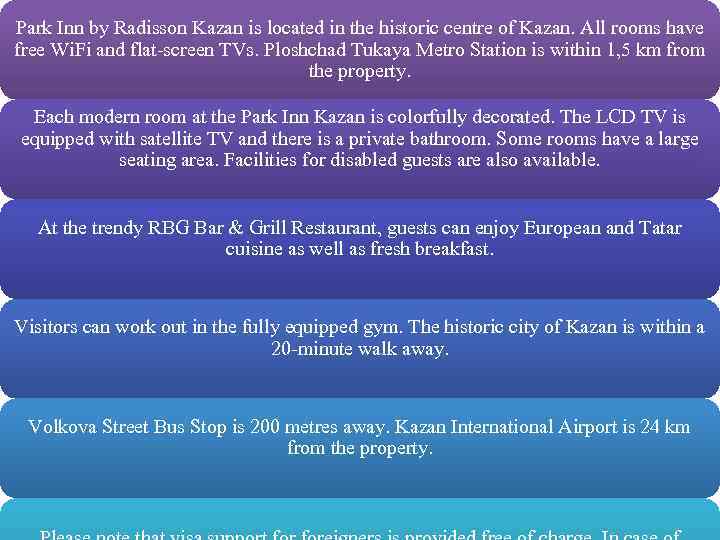 Park Inn by Radisson Kazan is located in the historic centre of Kazan. All