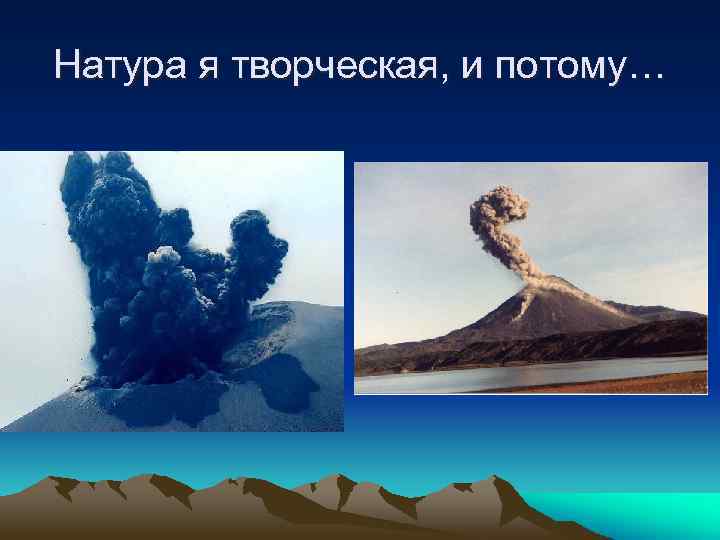 Натура я творческая, и потому… 