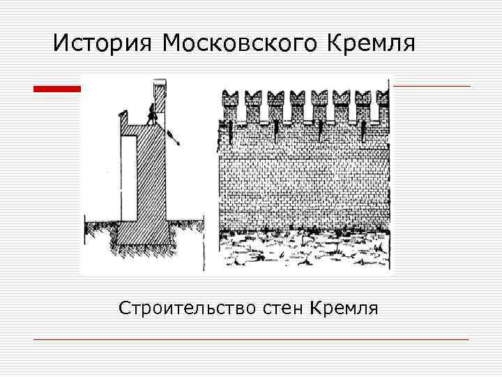 История Московского Кремля Строительство стен Кремля 