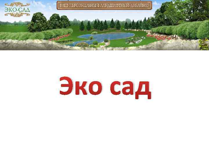 Эко сад 