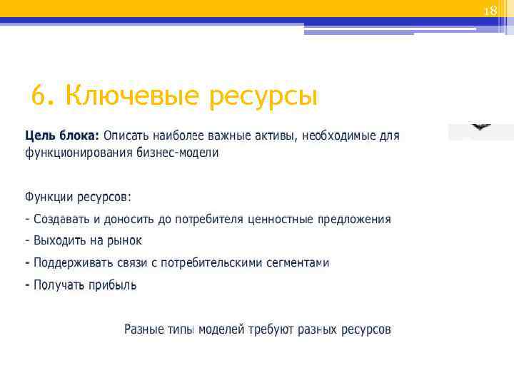 18 6. Ключевые ресурсы 