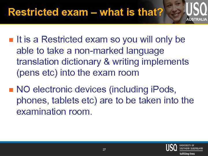 Restricted exam – what is that? n It is a Restricted exam so you