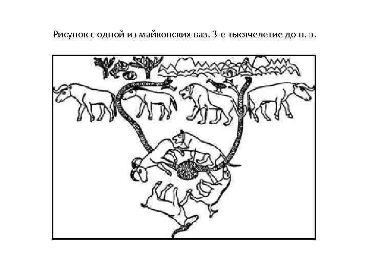 Рисунок с одной из майкопских ваз. 3 -е тысячелетие до н. э. 