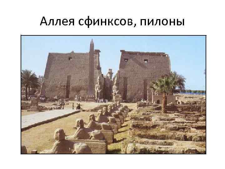 Аллея сфинксов, пилоны 