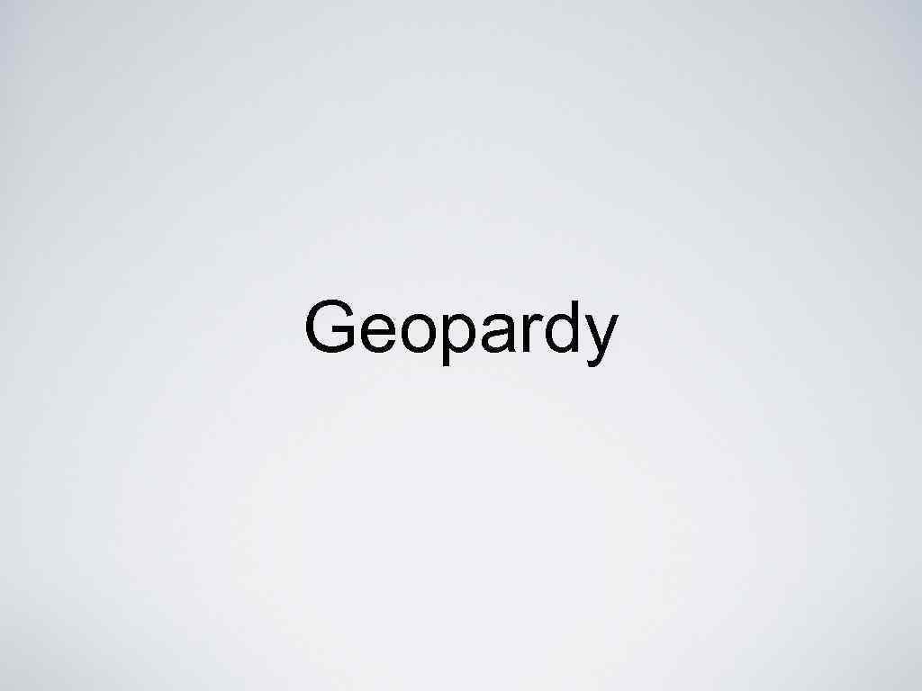 Geopardy 