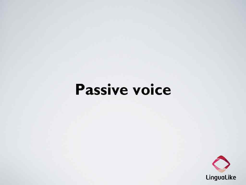 Passive voice 