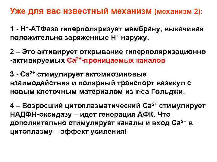 Уже для вас известный механизм (механизм 2): 1 - H+-ATФаза гиперполяризует мембрану, выкачивая положительно