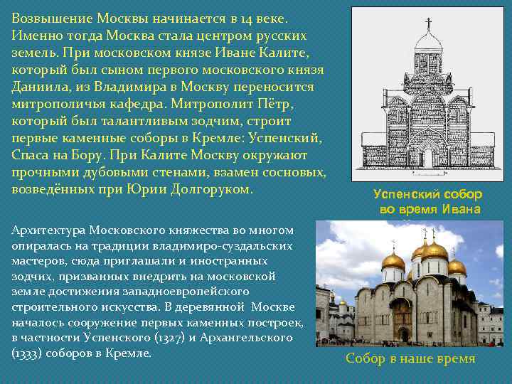 Москва становится центром. Возвышение Москвы при Иване Калите. Возвышение Москвы Церковь. Москва в эпоху правления Ивана Калиты. Роль московских князей в возвышении Москвы.