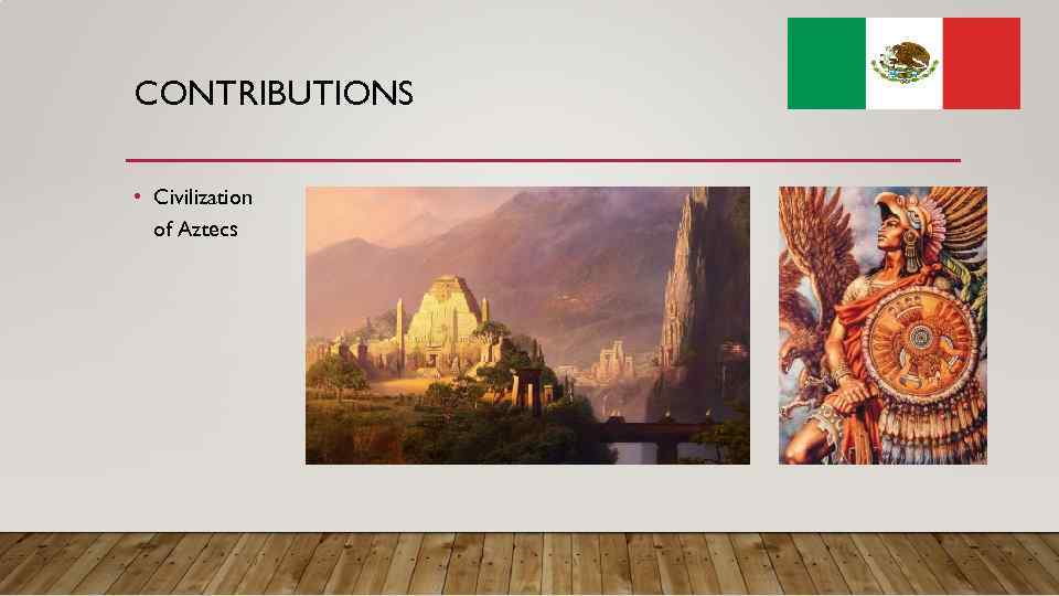 CONTRIBUTIONS • Civilization of Aztecs 