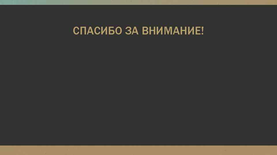 СПАСИБО ЗА ВНИМАНИЕ! 