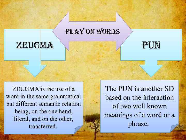 play on words zeugma ZEUGMA is the use of a word in the same
