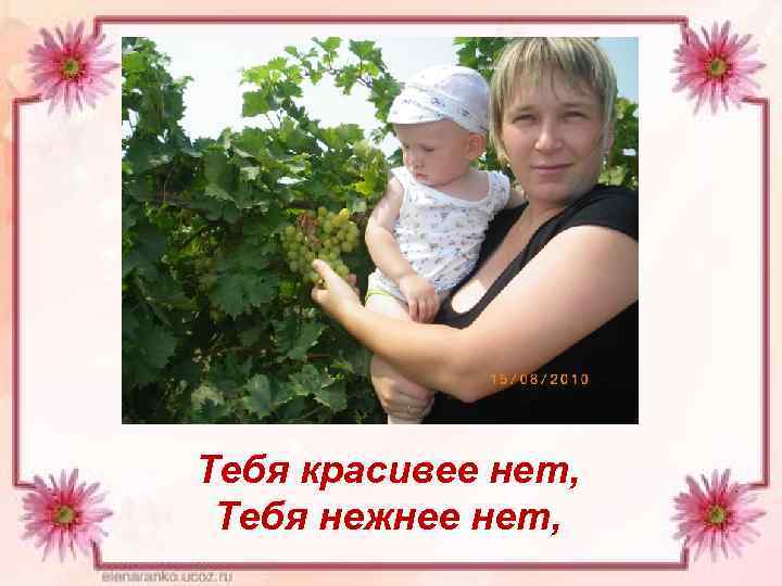 Тебя красивее нет, Тебя нежнее нет, 
