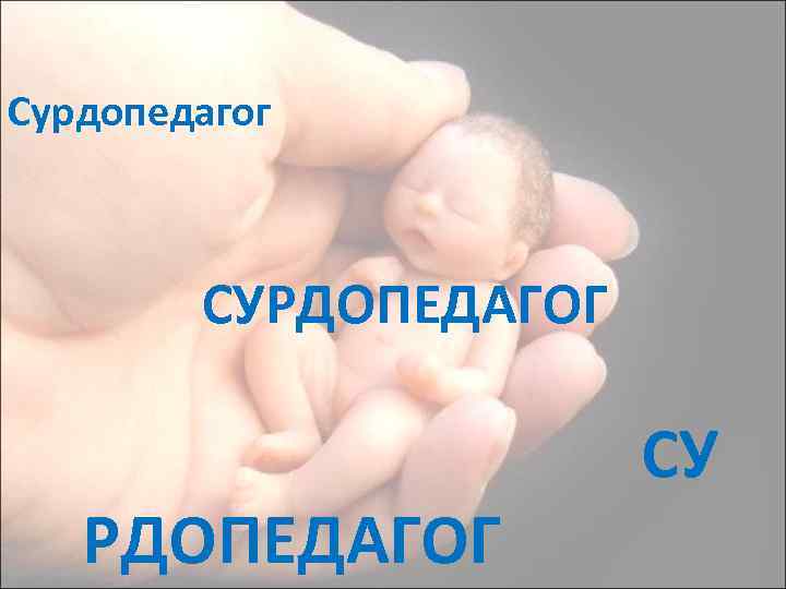 Сурдопедагог СУРДОПЕДАГОГ СУ 