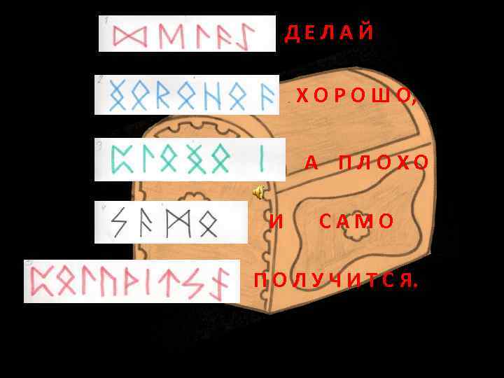 ДЕЛАЙ Х О Р О Ш О, А ПЛОХО И САМО П О Л