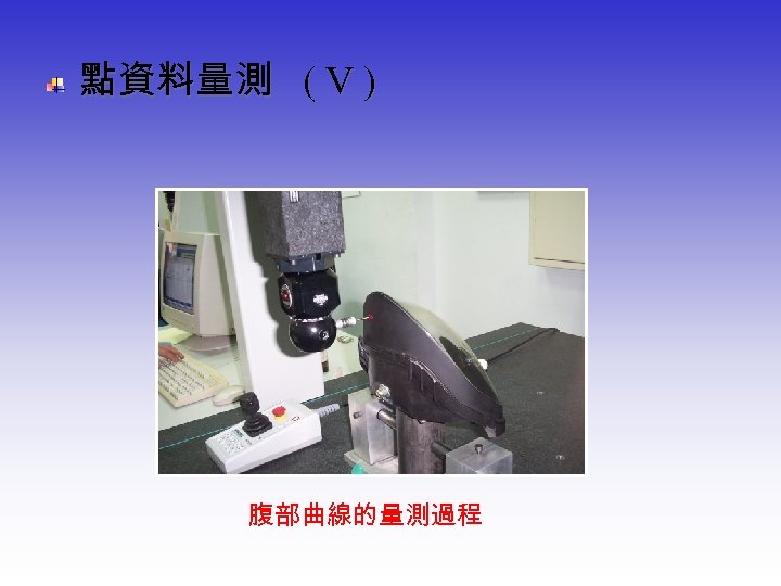  點資料量測 ( V ) 腹部曲線的量測過程 