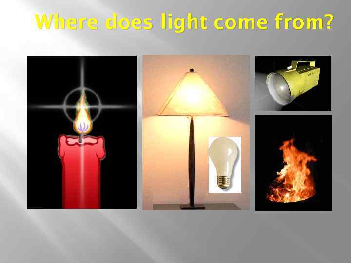 Where does light come from? 