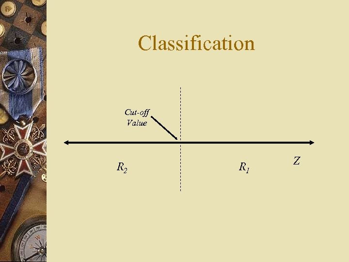 Classification Cut-off Value R 2 R 1 Z 