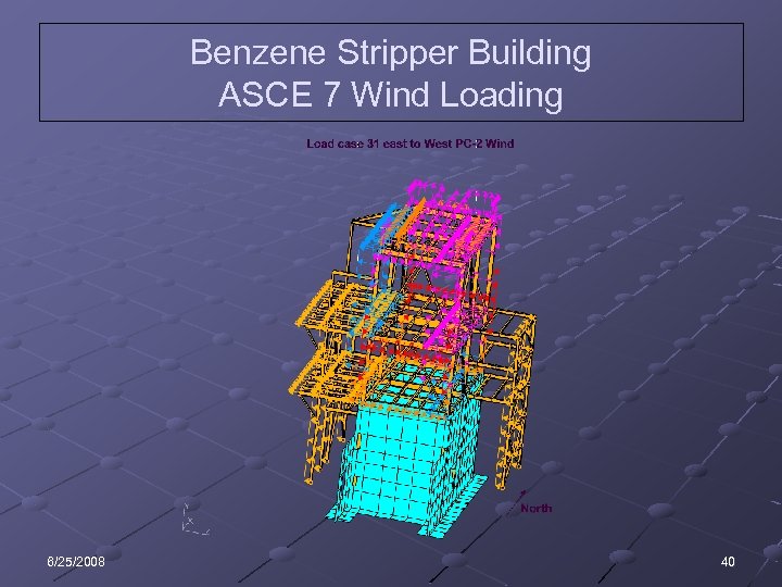 Benzene Stripper Building ASCE 7 Wind Loading 6/25/2008 40 