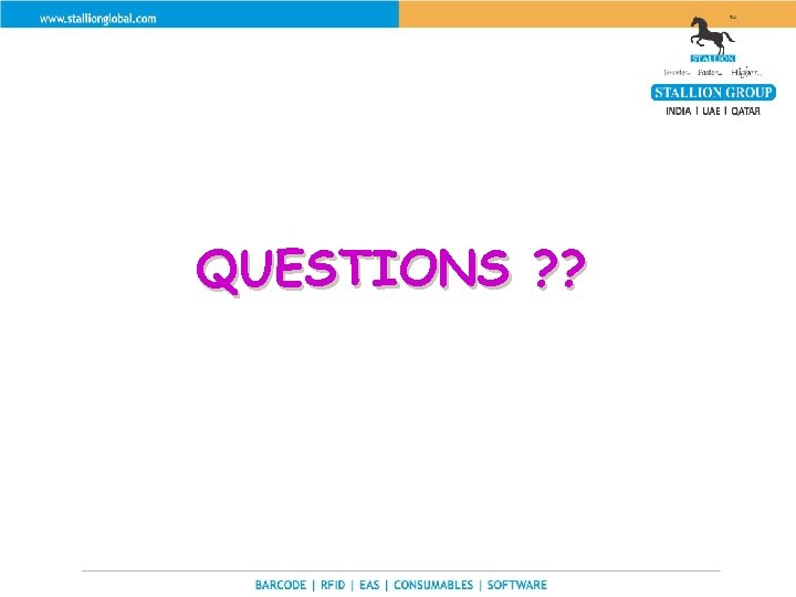QUESTIONS ? ? 