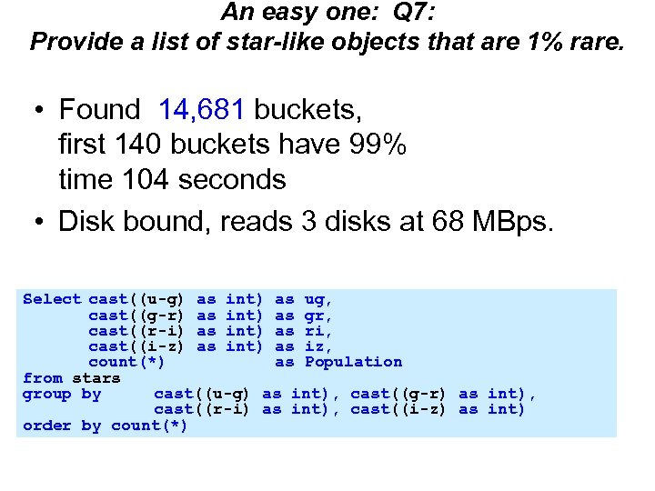 An easy one: Q 7: Provide a list of star-like objects that are 1%