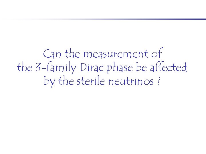Can the measurement of the 3 -family Dirac phase be affected by the sterile