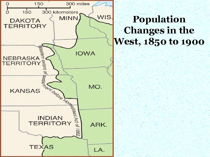 Population Changes in the West, 1850 to 1900 