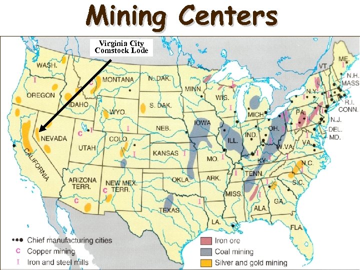 Mining Centers Virginia City Comstock Lode 