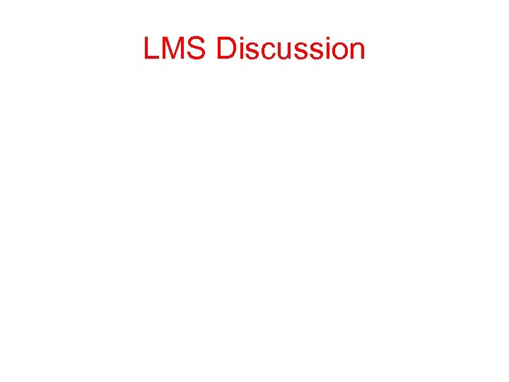 LMS Discussion 