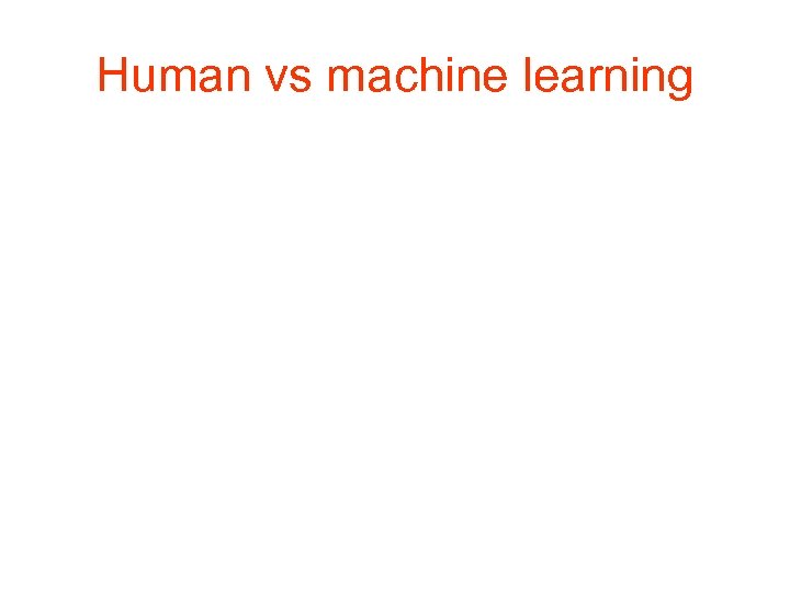 Human vs machine learning 